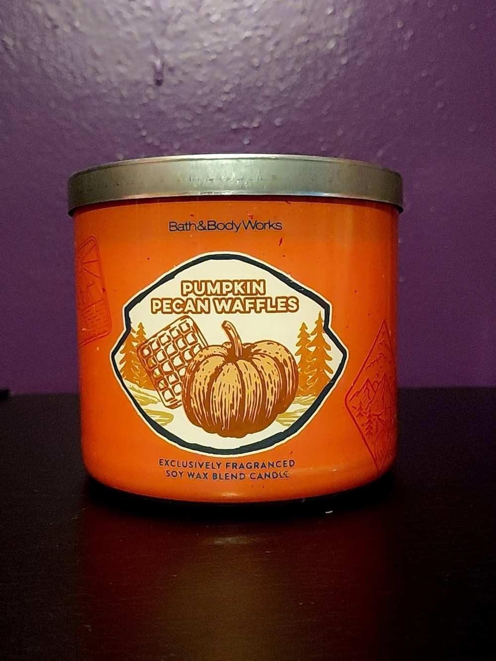 Bath & Body Works Pumpkin Pecan Waffles Candle - Orange